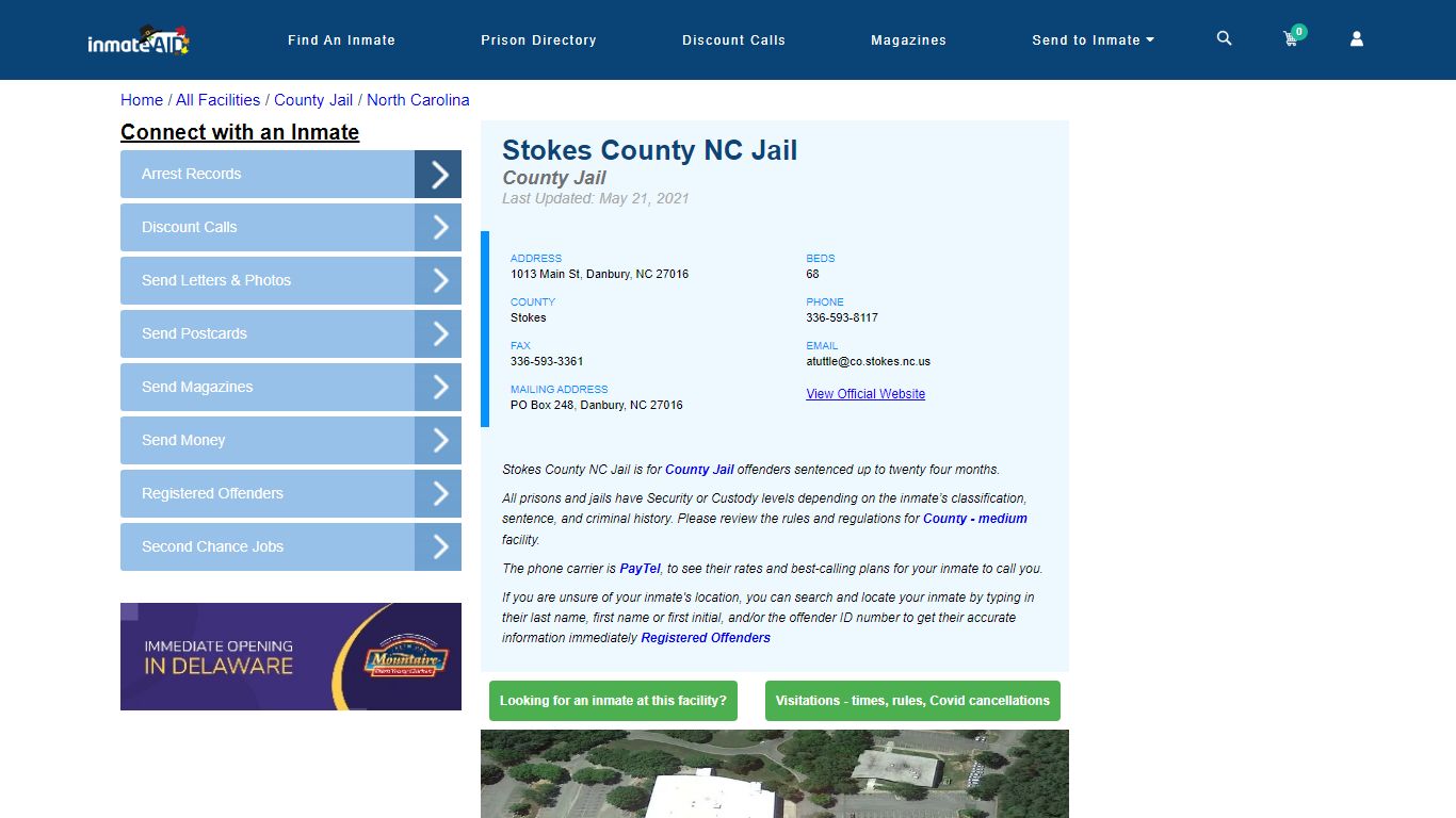 Stokes County NC Jail - Inmate Locator - Danbury, NC