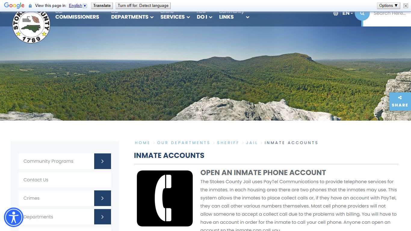 Inmate Accounts - Stokes County, North Carolina