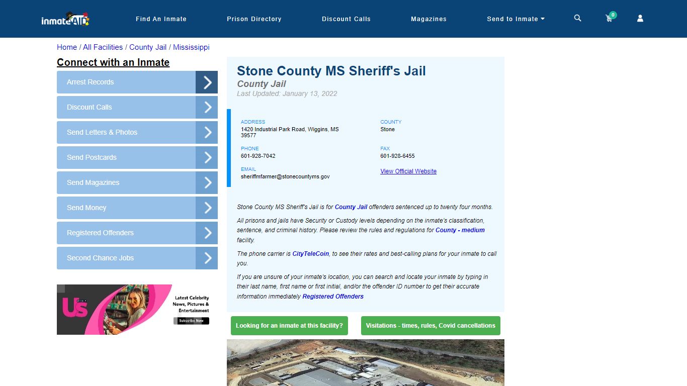 Stone County MS Sheriff's Jail - Inmate Locator - Wiggins, MS