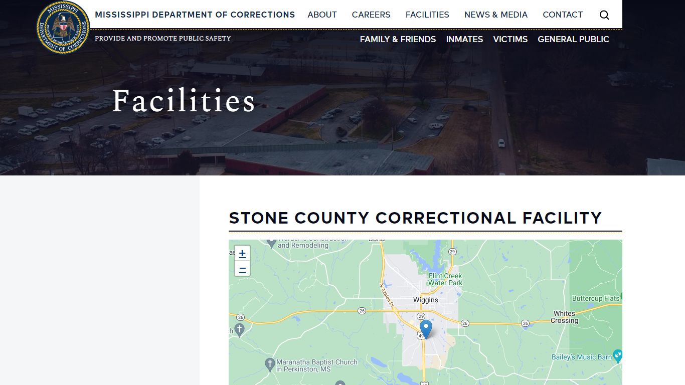 Stone County Correctional Facility - Mississippi Department of Corrections
