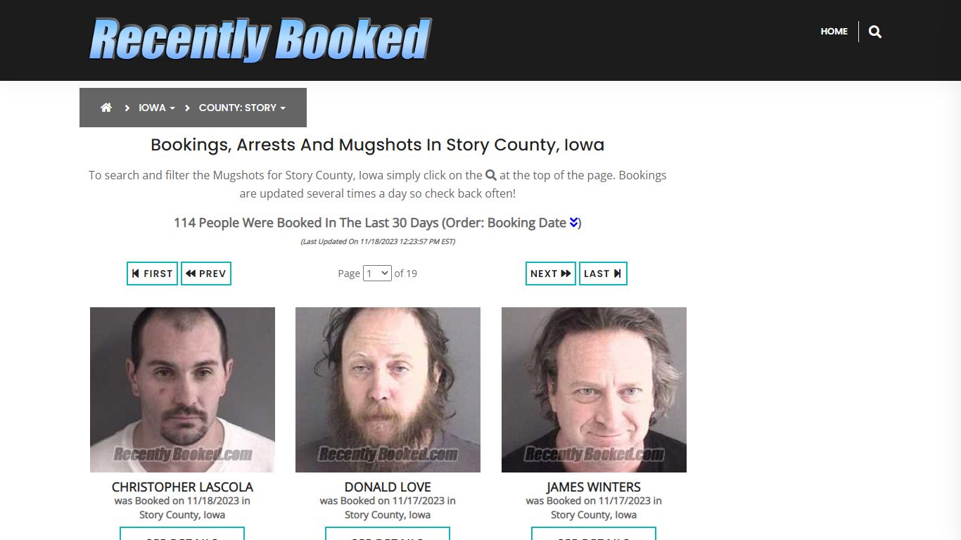 Recent bookings, Arrests, Mugshots in Story County, Iowa - Recently Booked