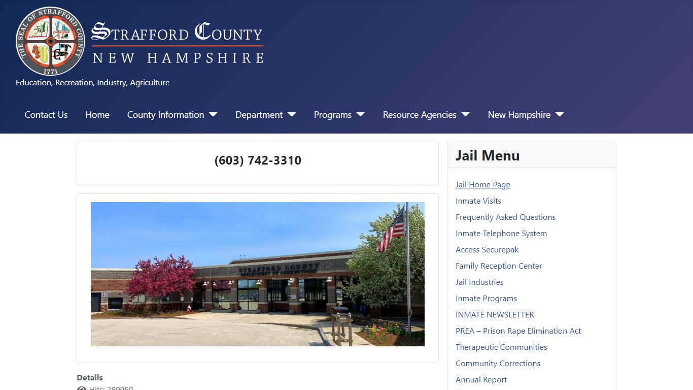 Jail Home Page - Strafford County, New Hampshire