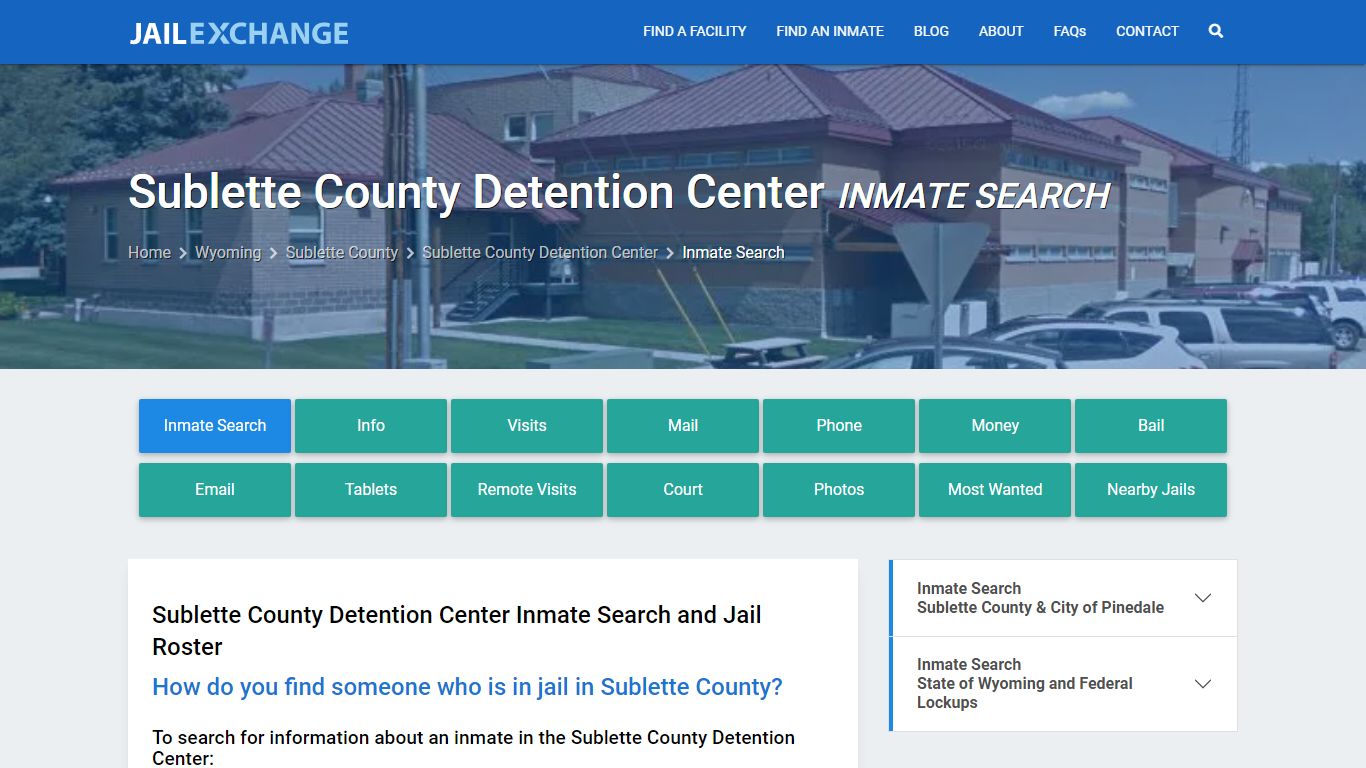 Sublette County Detention Center Inmate Search - Jail Exchange