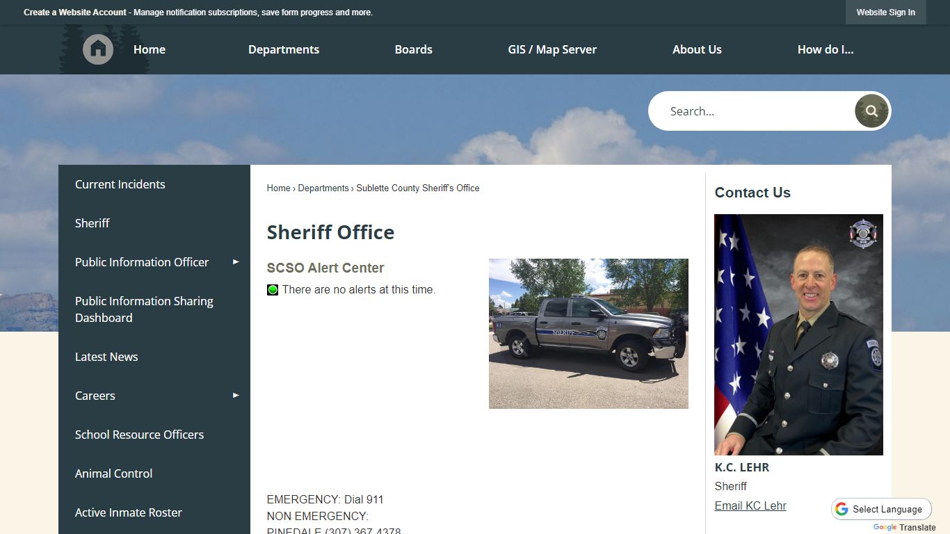 Sheriff Office | Sublette County - Official Website