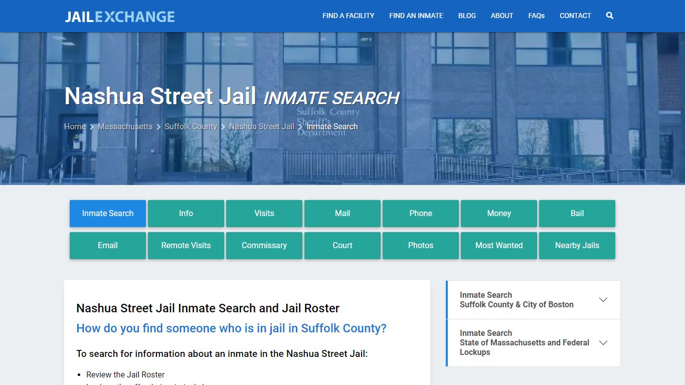 Inmate Search: Roster & Mugshots - Nashua Street Jail, MA