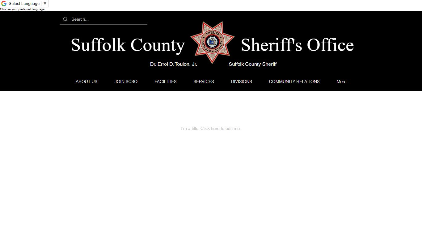 Corrections - Sheriff's Office