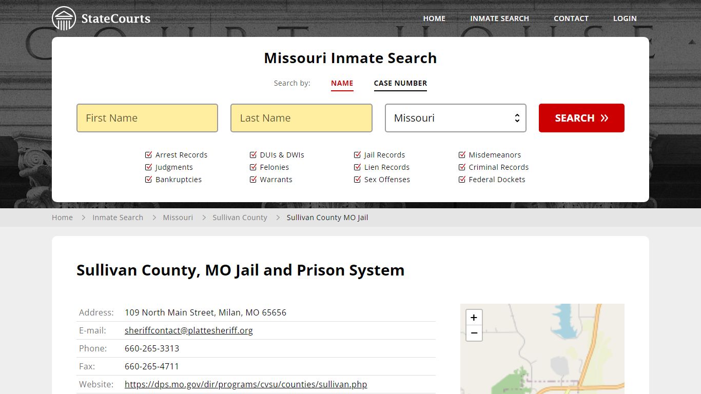 Sullivan County MO Jail Inmate Records Search, Missouri - StateCourts