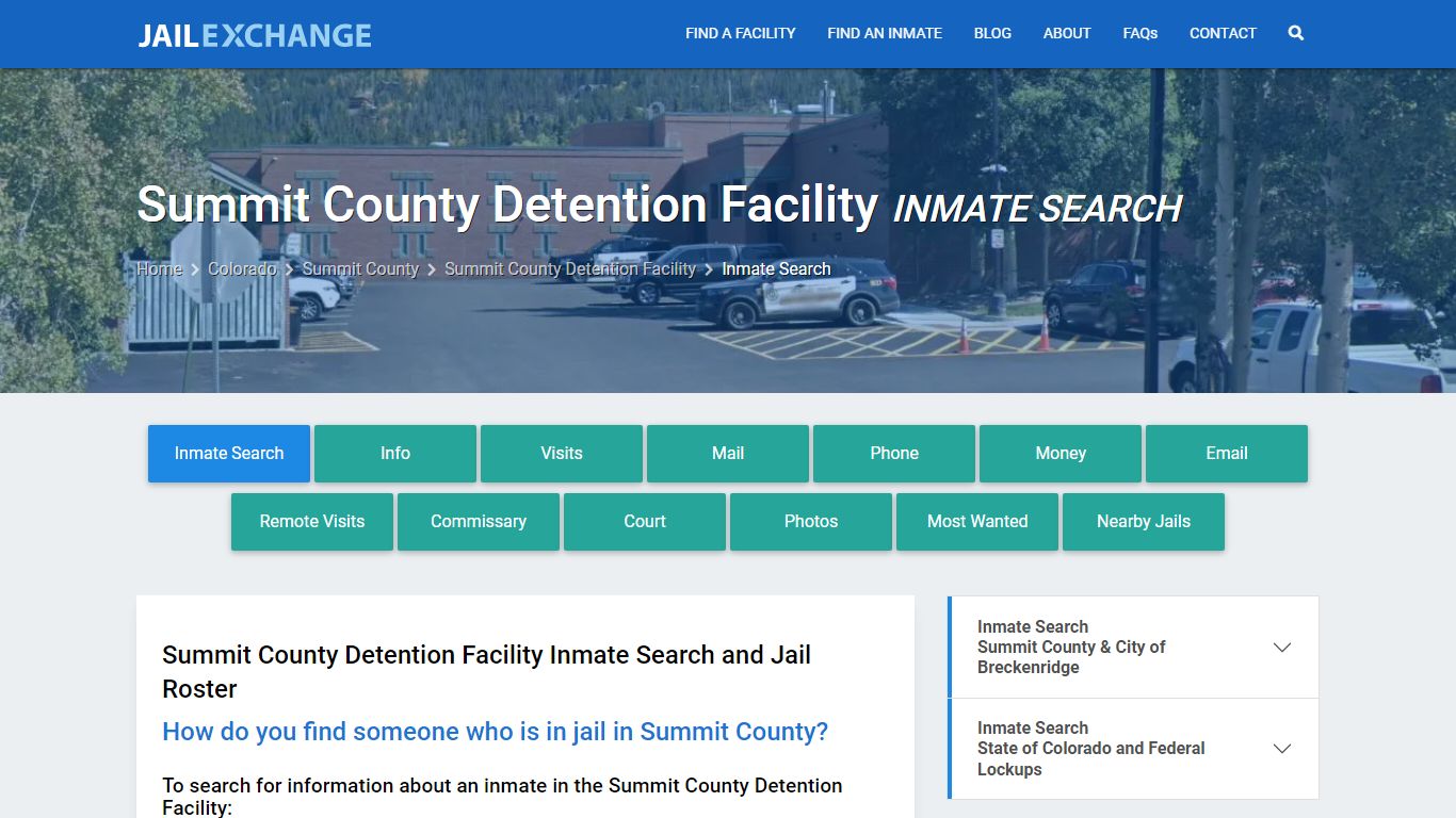 Summit County Detention Facility Inmate Search - Jail Exchange