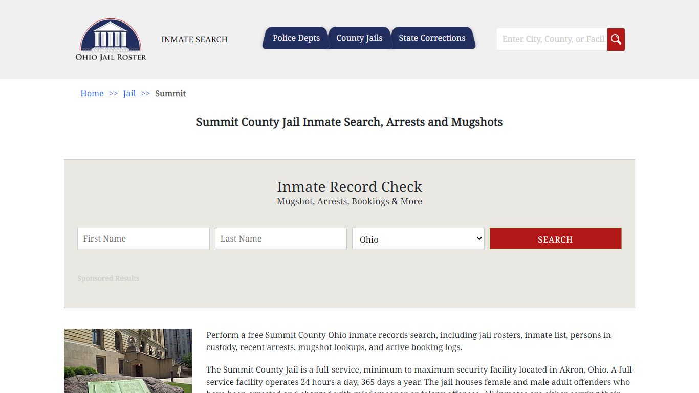 Summit County Jail Inmate Search, Arrests and Mugshots