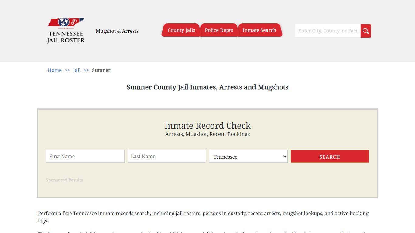 Sumner County Jail Inmates, Arrests and Mugshots | Jail Roster Search