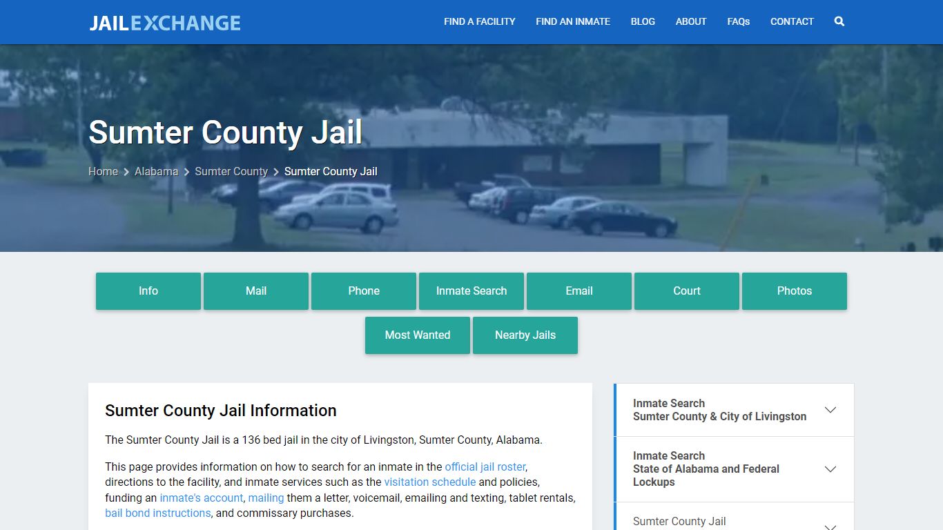 Sumter County Jail, AL Inmate Search, Information