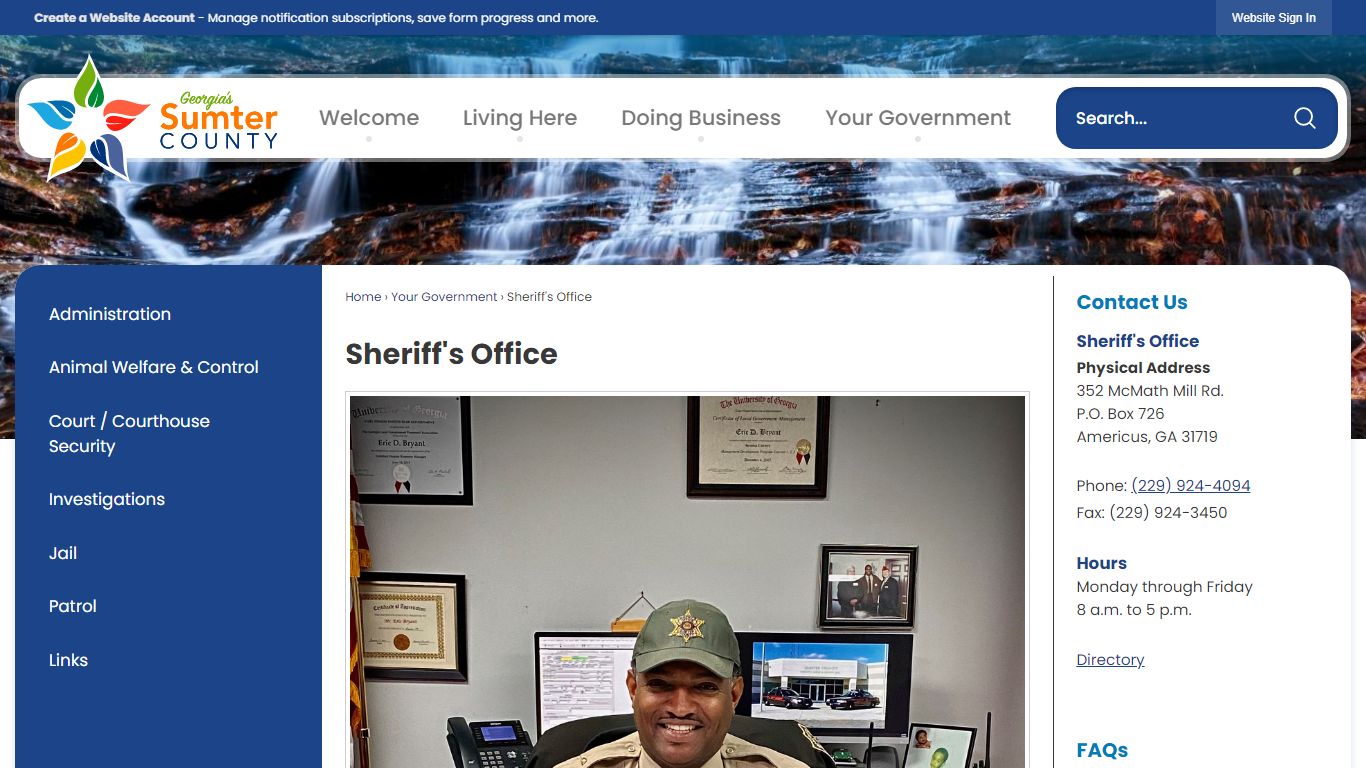 Sheriff's Office | Sumter County, GA Official Website