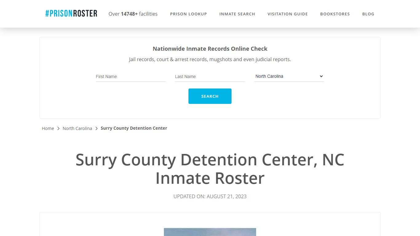 Surry County Detention Center, NC Inmate Roster - Prisonroster