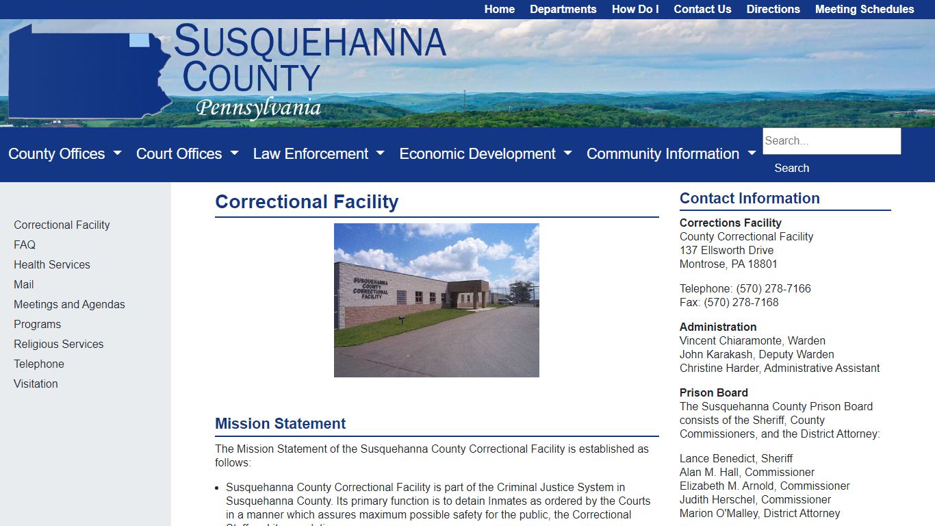 Susquehanna County PA - Correctional Facility