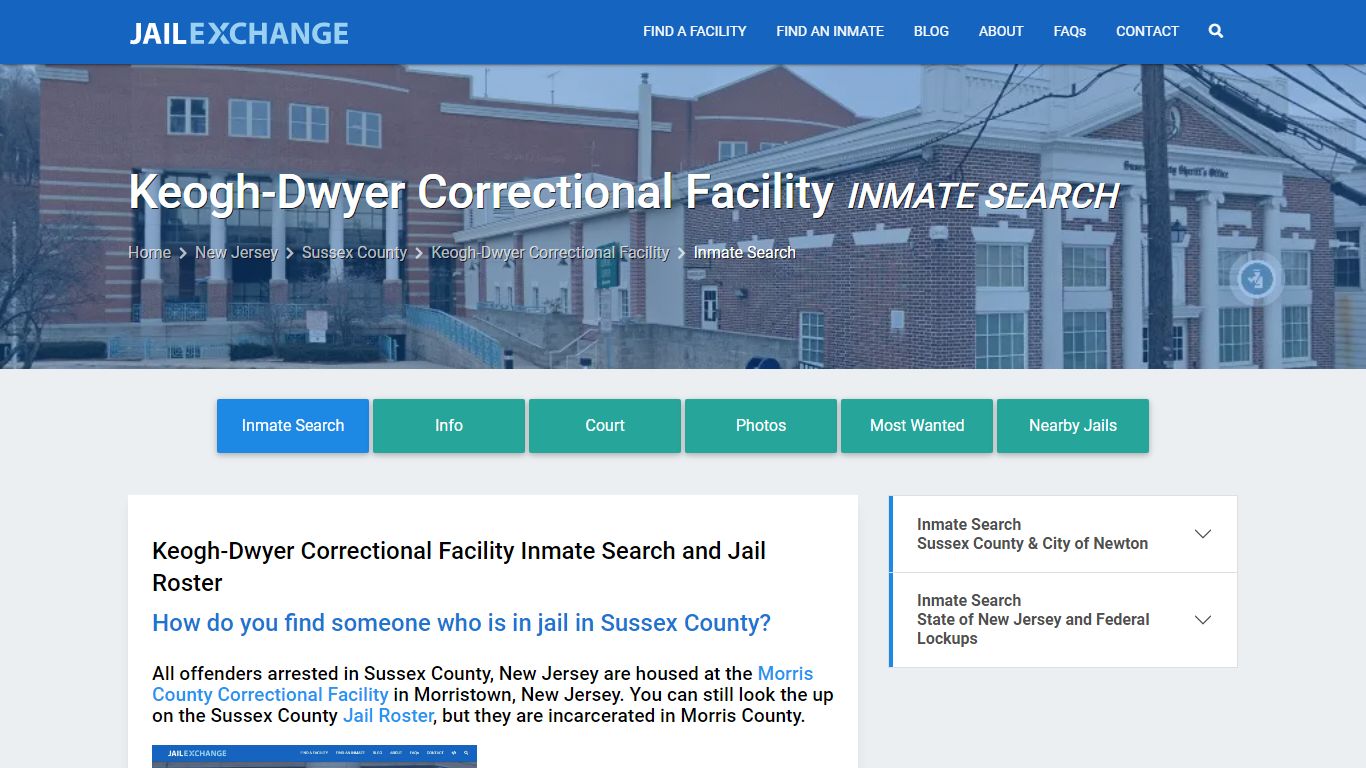 Keogh-Dwyer Correctional Facility Inmate Search - Jail Exchange