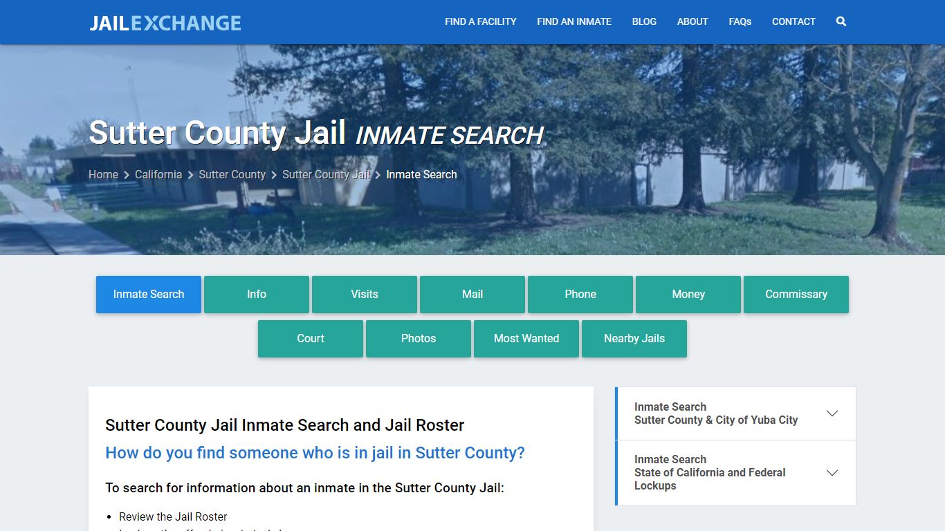 Inmate Search: Roster & Mugshots - Sutter County Jail, CA