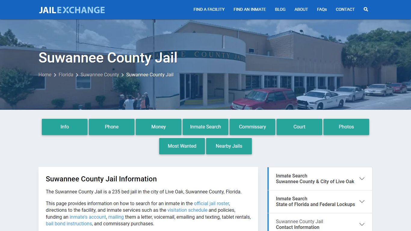 Suwannee County Jail, FL Inmate Search, Information