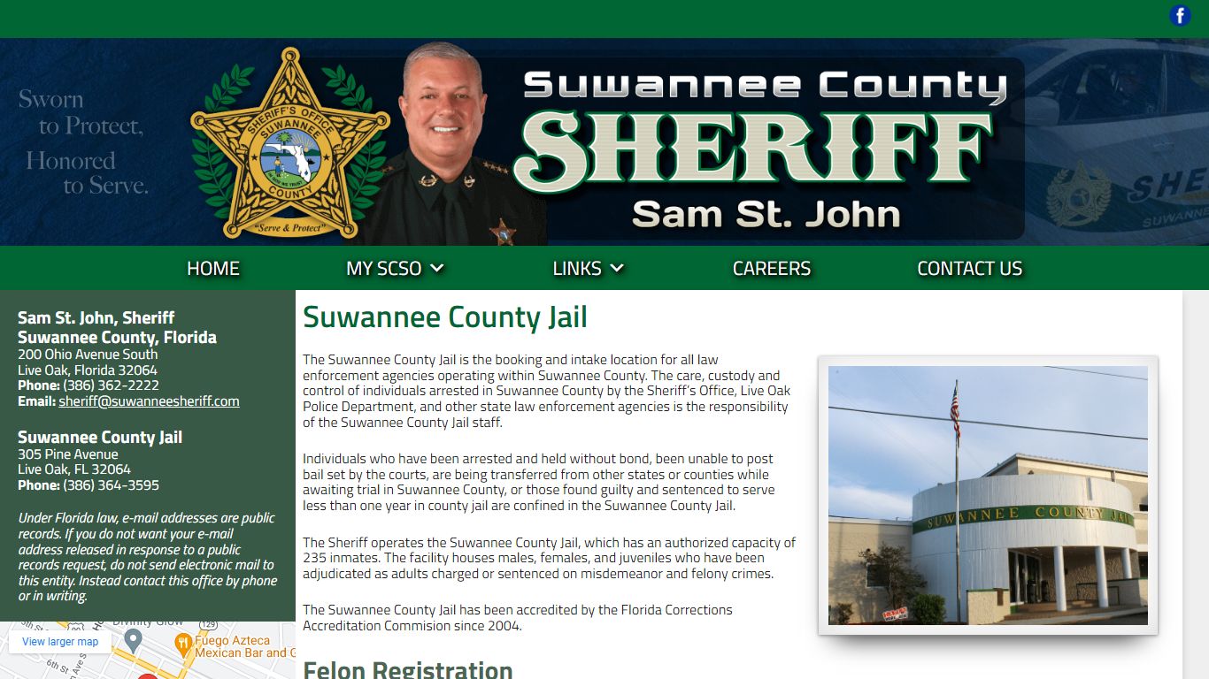 Suwannee County Jail – Suwannee County Sheriff