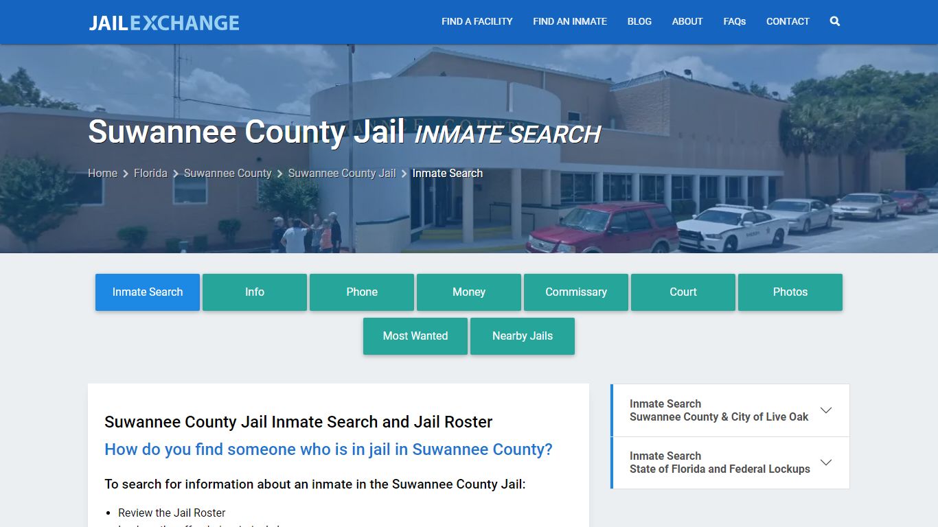 Inmate Search: Roster & Mugshots - Suwannee County Jail, FL