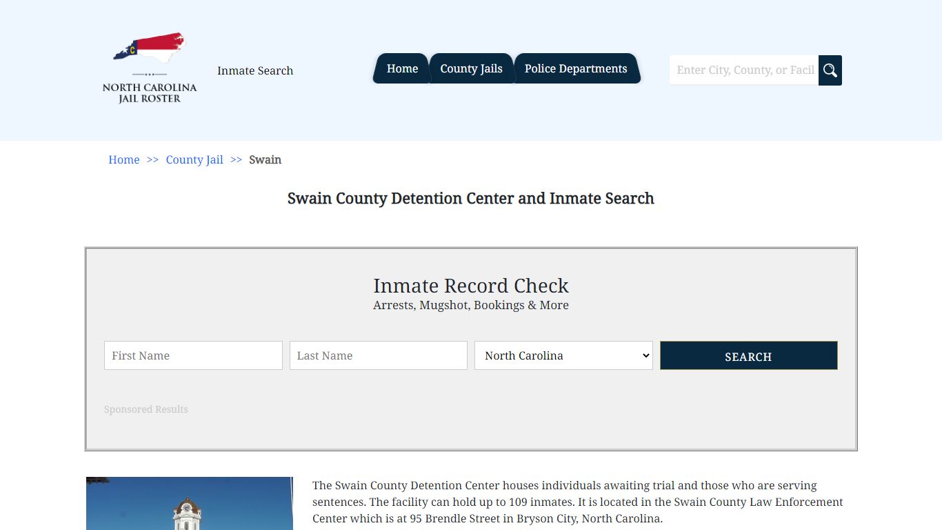 Swain County Detention Center and Inmate Search | North Carolina Jail ...