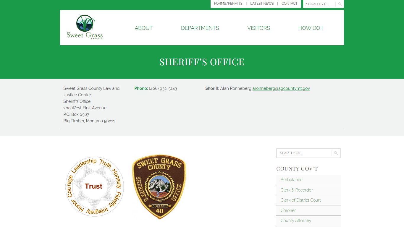 Sheriff’s Office | Sweet Grass County Montana