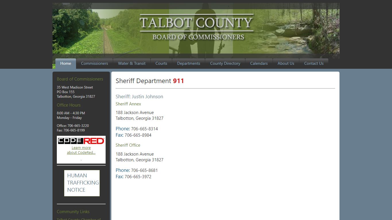 Talbot County Georgia Sheriff Department