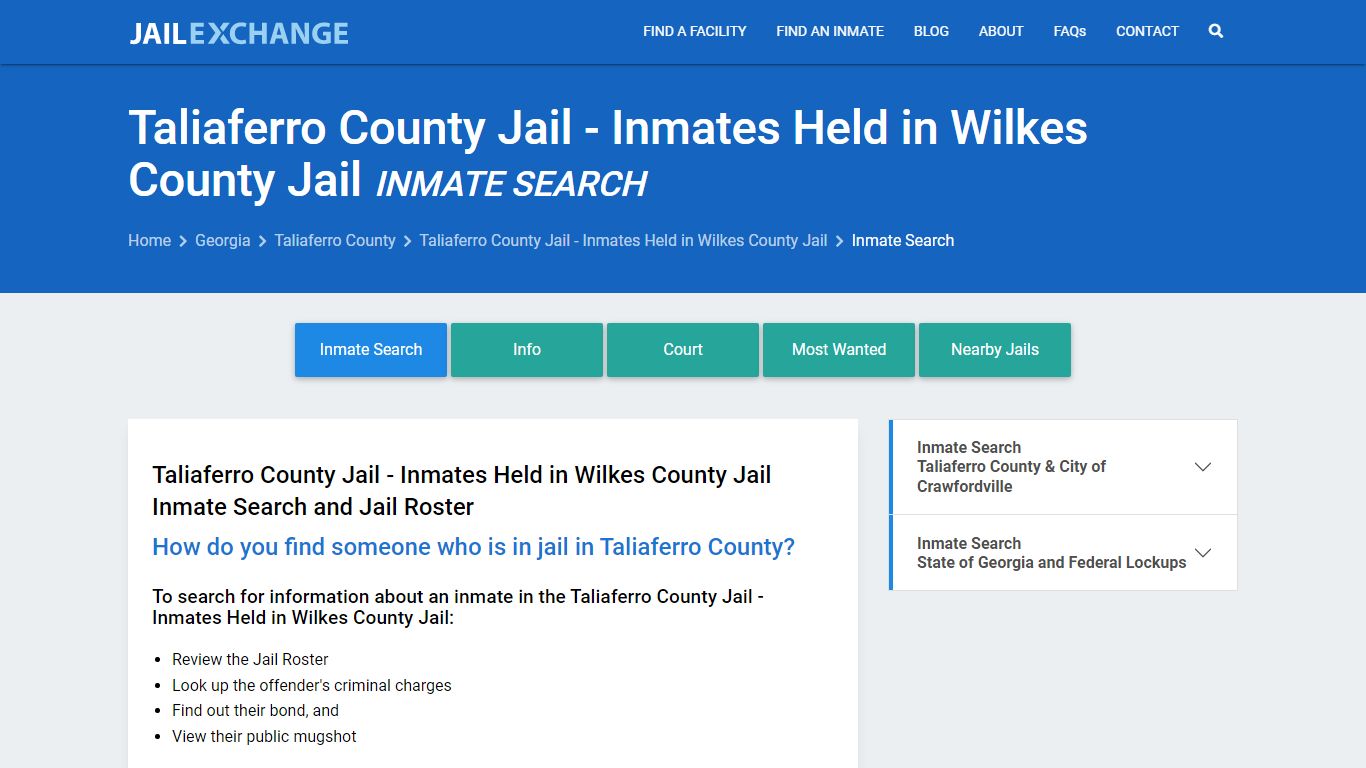 Inmate Search: Roster & Mugshots - Taliaferro County Jail - Inmates ...