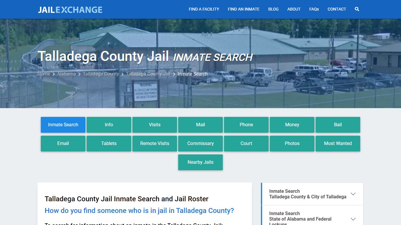 Inmate Search: Roster & Mugshots - Talladega County Jail, AL