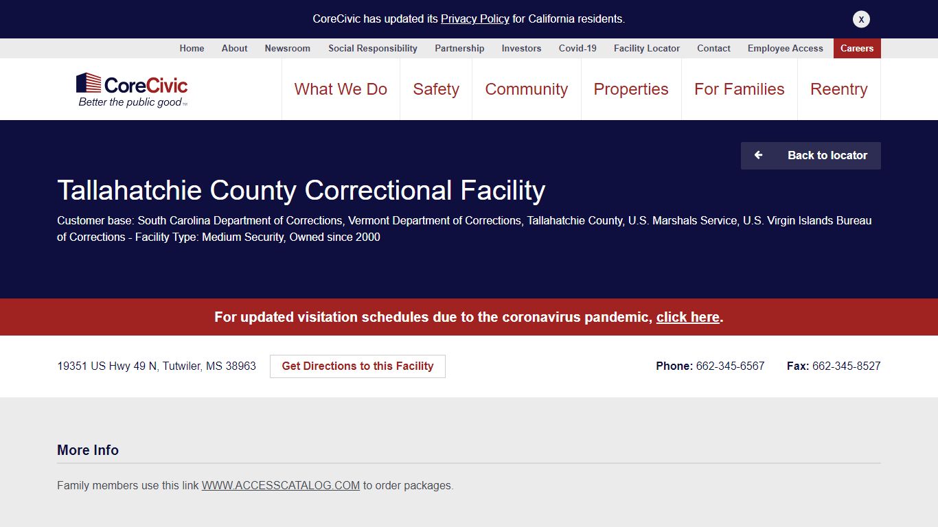 Tallahatchie County Correctional Facility - CoreCivic