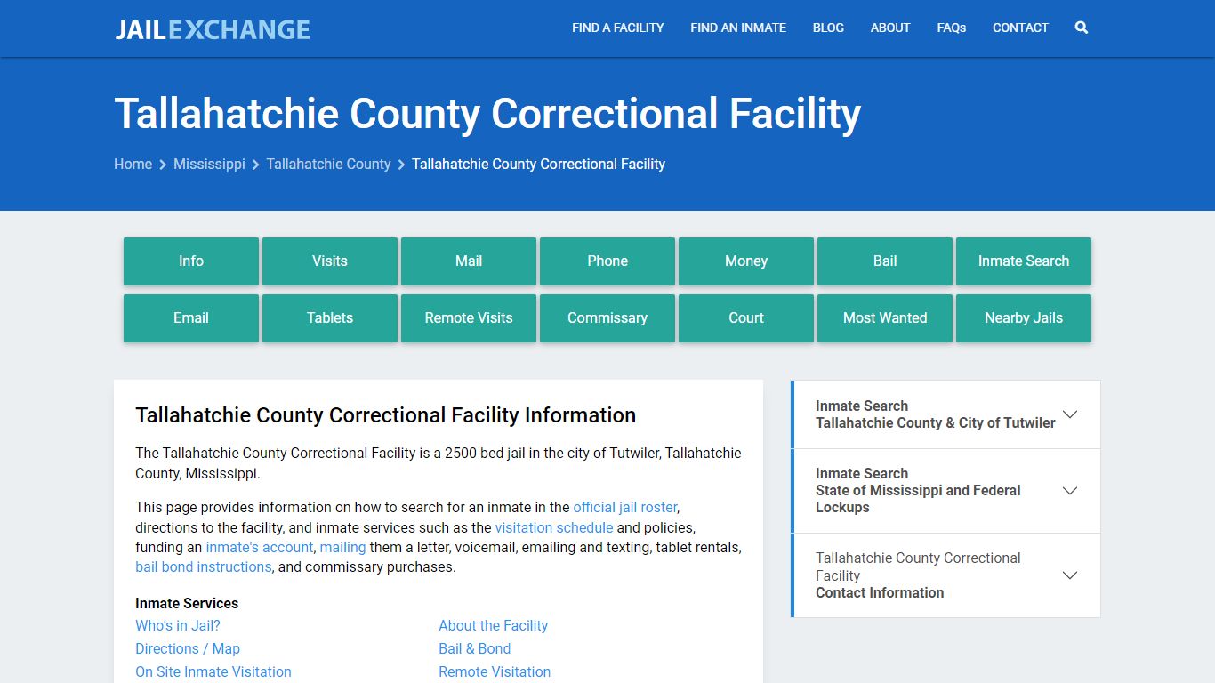 Tallahatchie County Correctional Facility - Jail Exchange