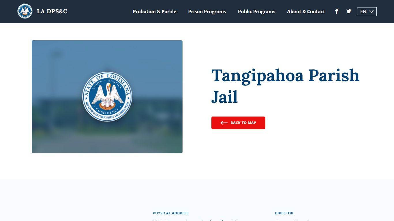 Tangipahoa Parish Jail - Louisiana Department of Public Safety ...
