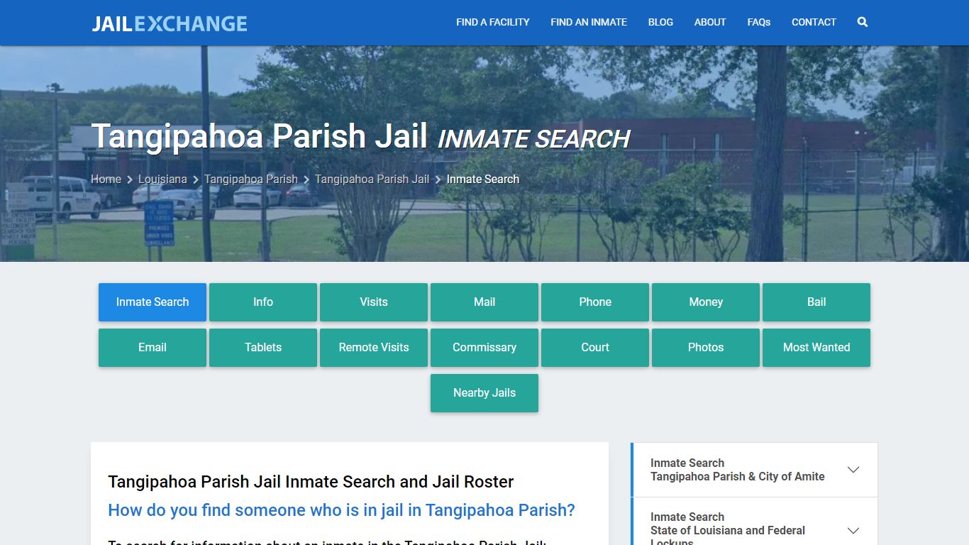 Inmate Search: Roster & Mugshots - Tangipahoa Parish Jail, LA