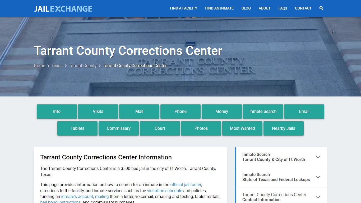Tarrant County Corrections Center - Jail Exchange