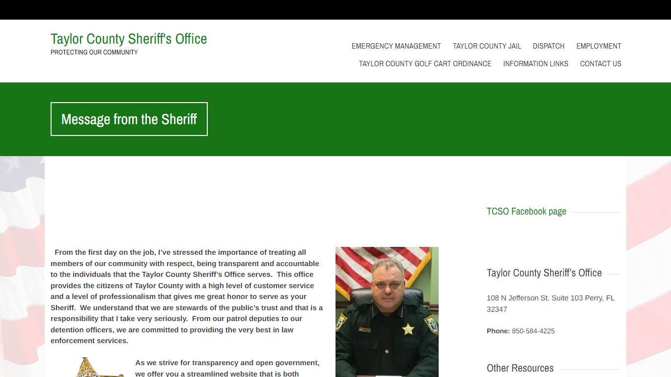 Taylor County Sheriff's Office – Protecting our community