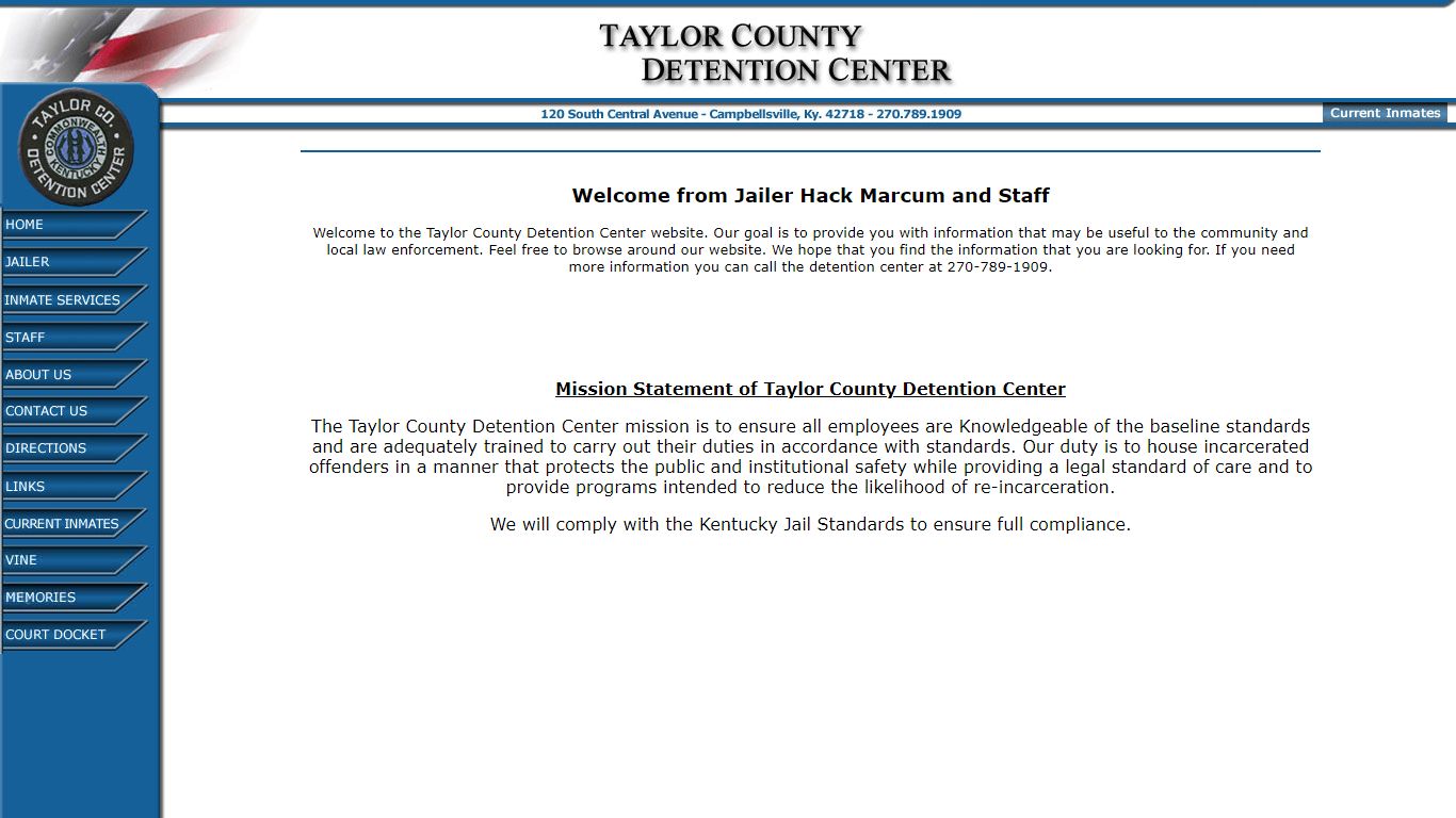 Welcome to the Taylor County Detention Center