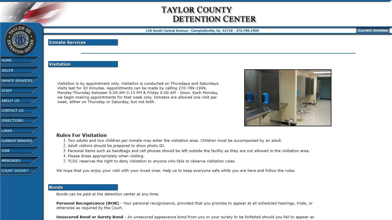 Taylor County Detention Center - Inmate Services - JailTracker