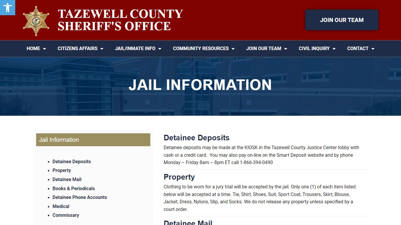 Jail Information - Tazewell County Sheriff