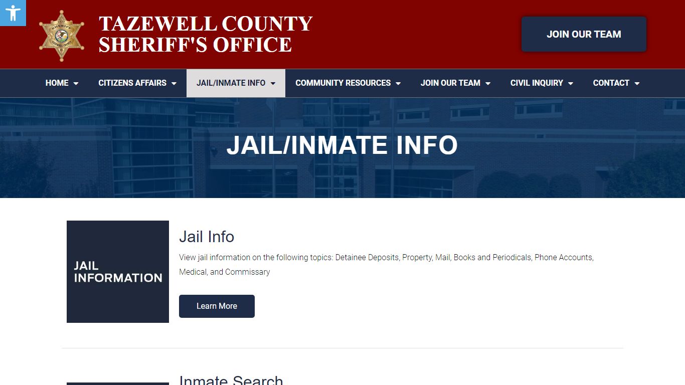 Jail/Inmate Info - Tazewell County Sheriff