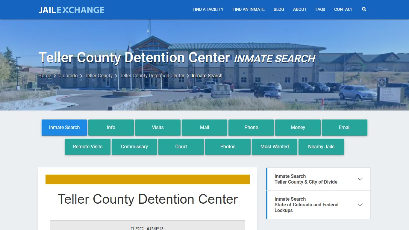 Teller County Detention Center Inmate Search - Jail Exchange