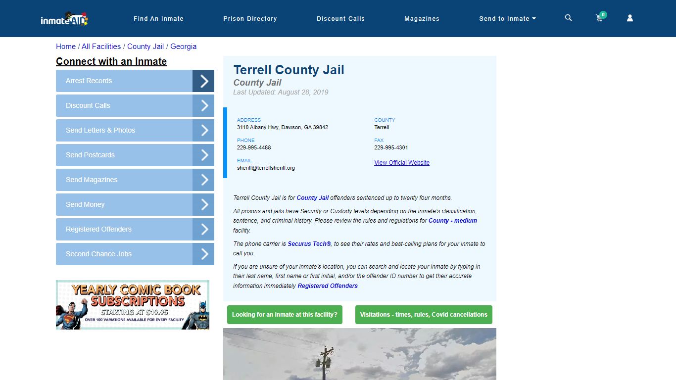 Terrell County Jail - Inmate Locator - Dawson, GA