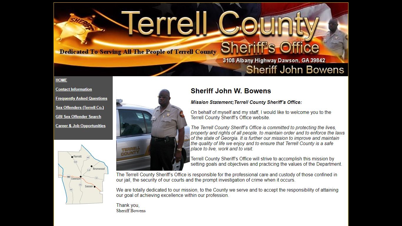 Terrell County Sheriff's Office official website