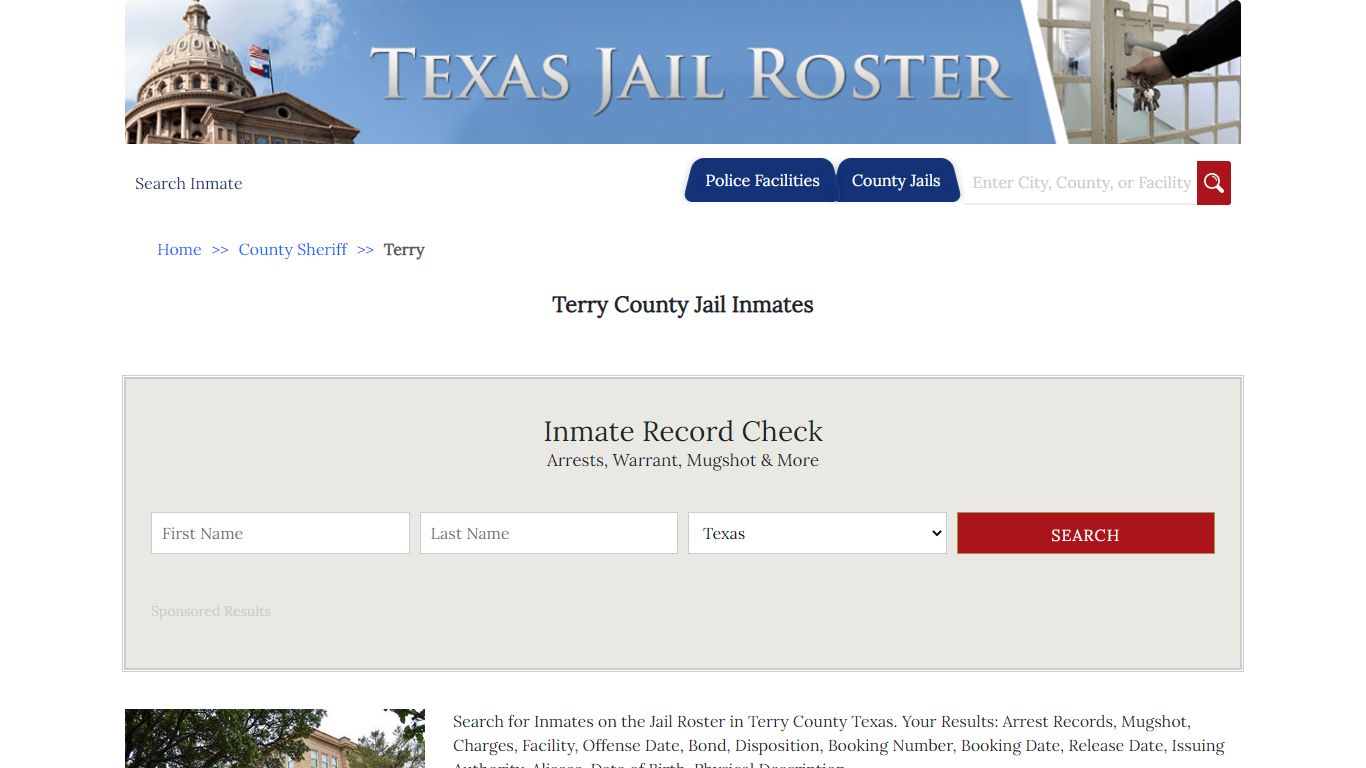 Terry County Jail Inmates | Jail Roster Search