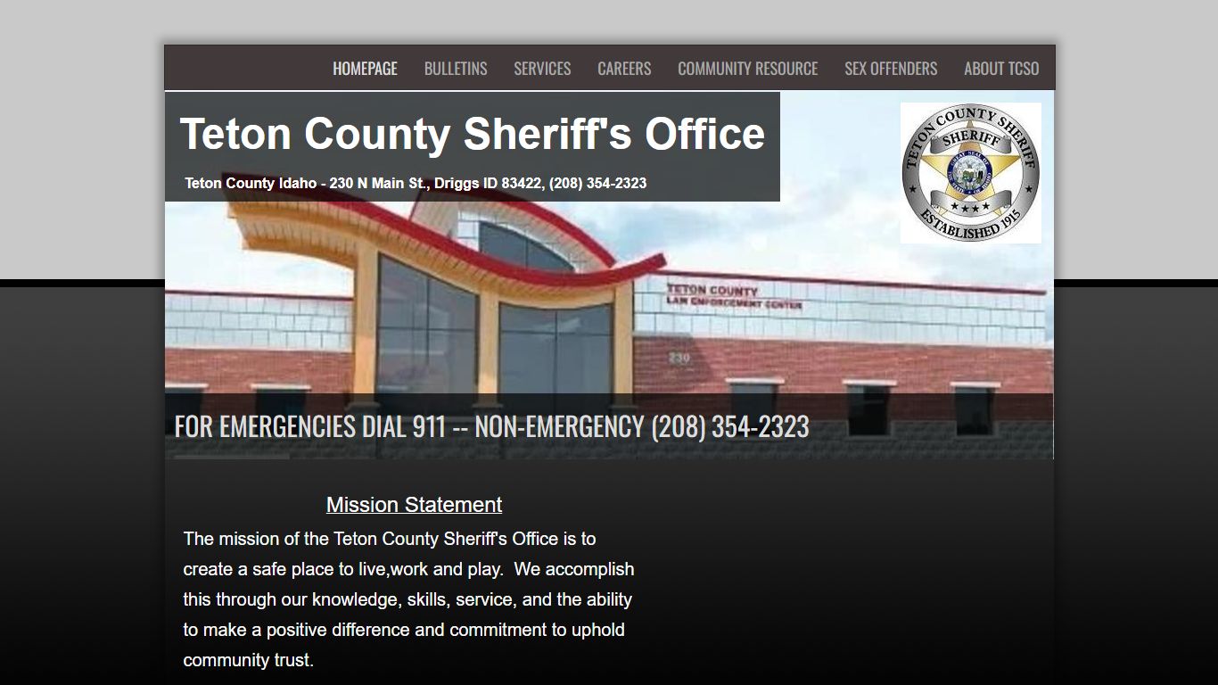 Teton County Sheriff's Office Idaho