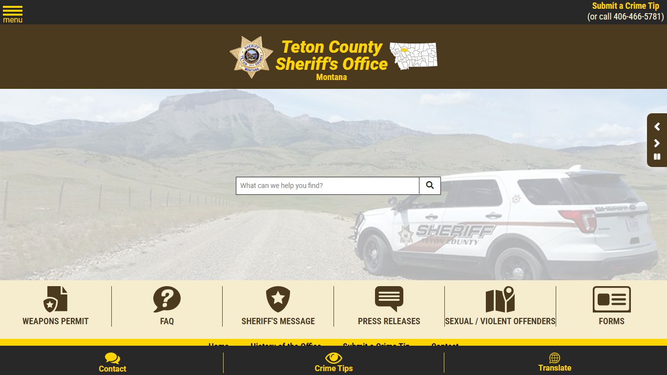 Teton County Sheriff MT