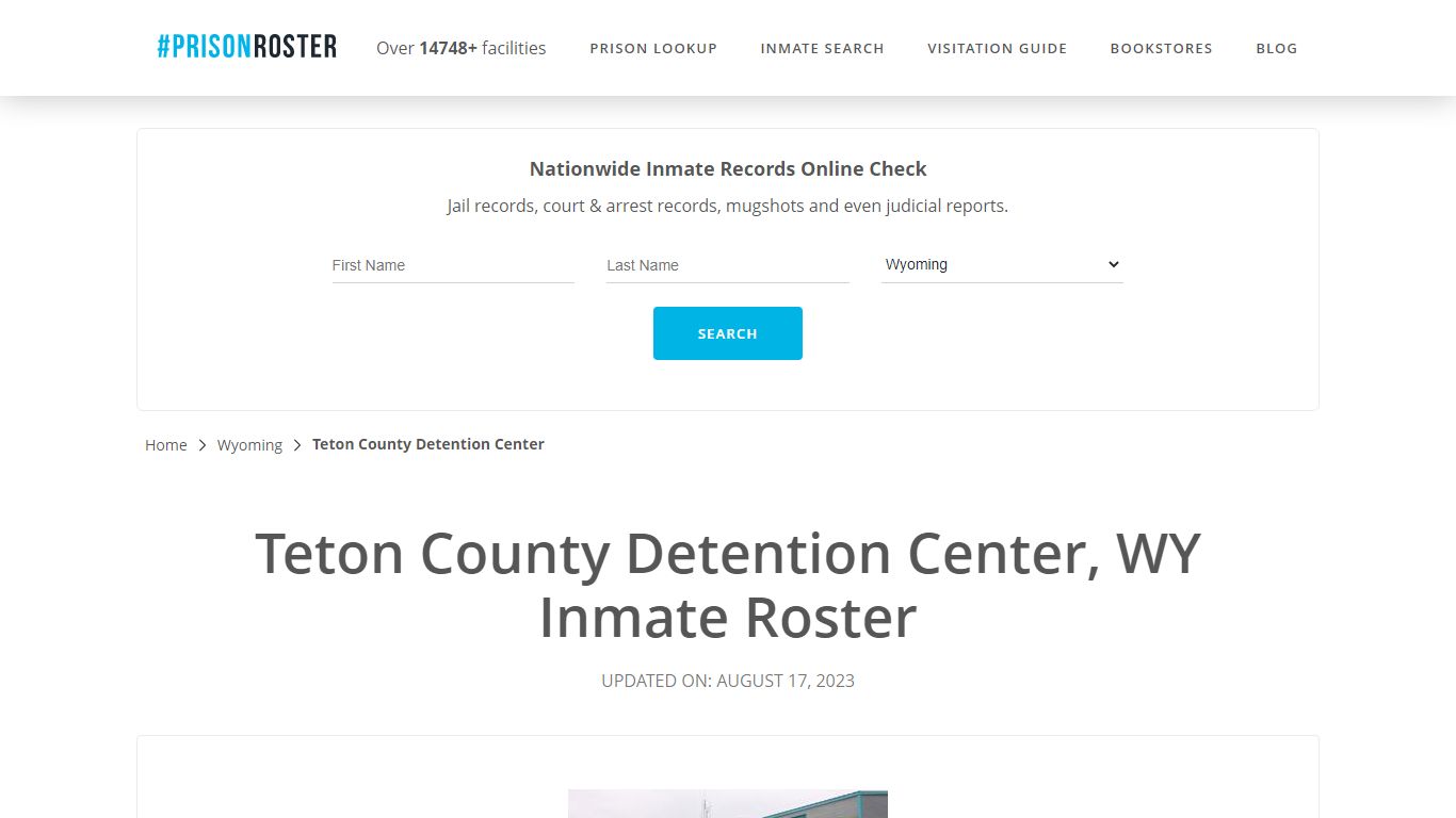 Teton County Detention Center, WY Inmate Roster - Prisonroster