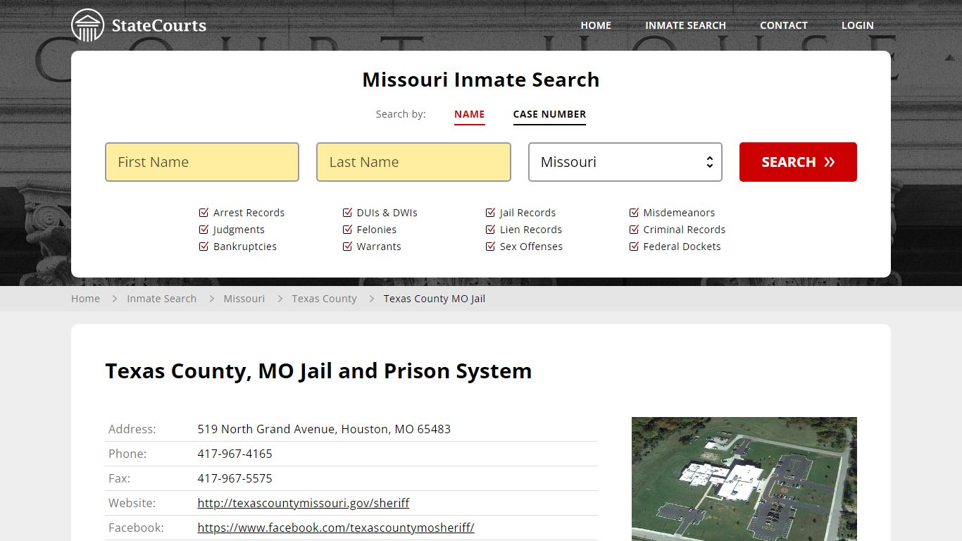 Texas County MO Jail Inmate Records Search, Missouri - StateCourts