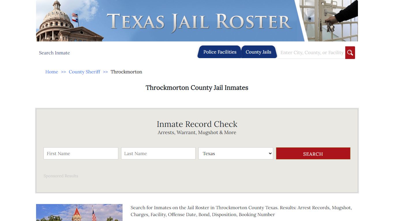 Throckmorton County Jail Inmates | Jail Roster Search