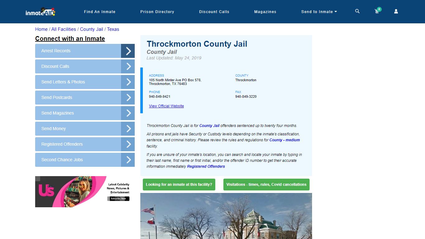 Throckmorton County Jail - Inmate Locator - Throckmorton, TX