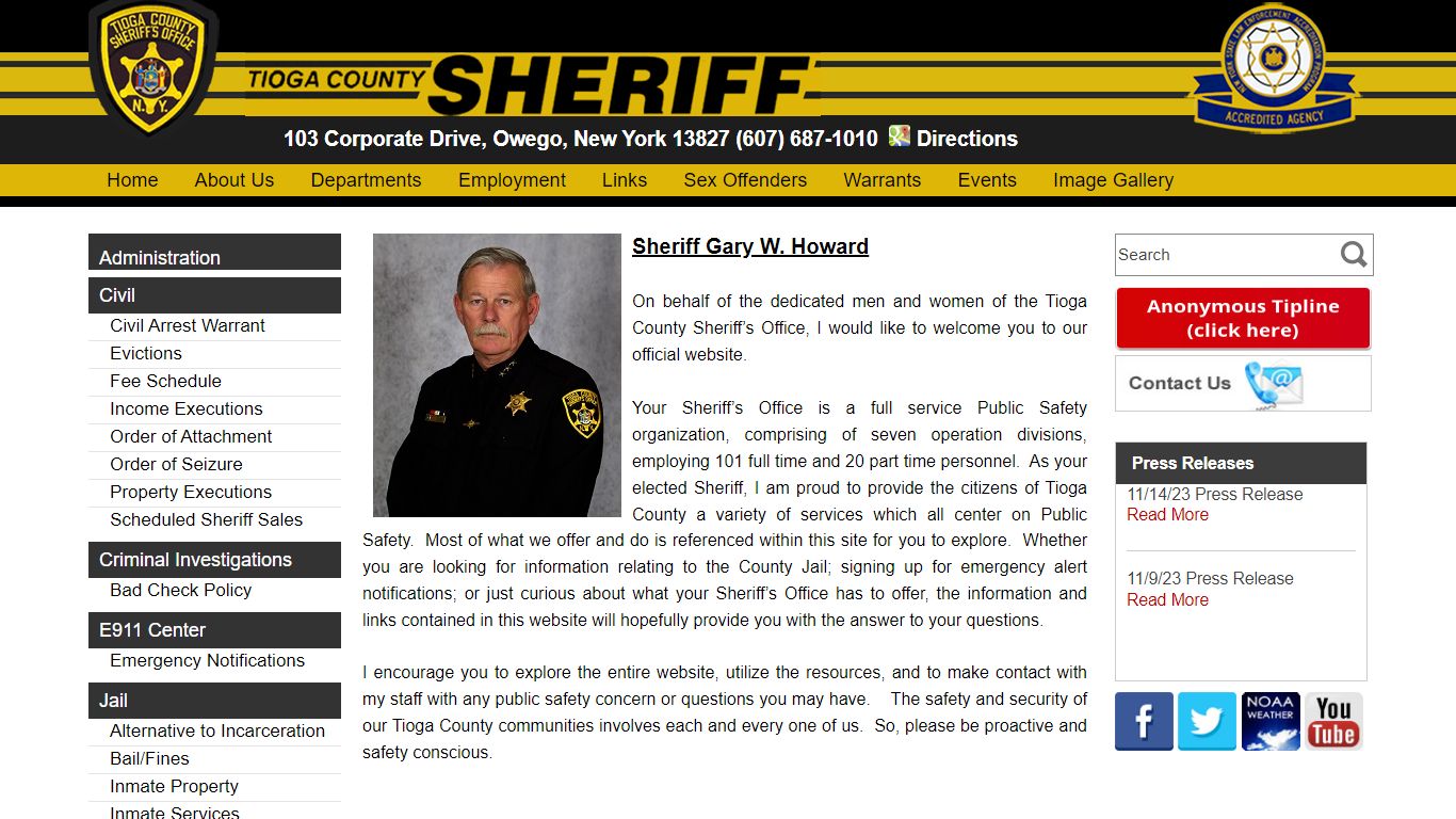 Tioga County Sheriff | tiogacountysheriff.com