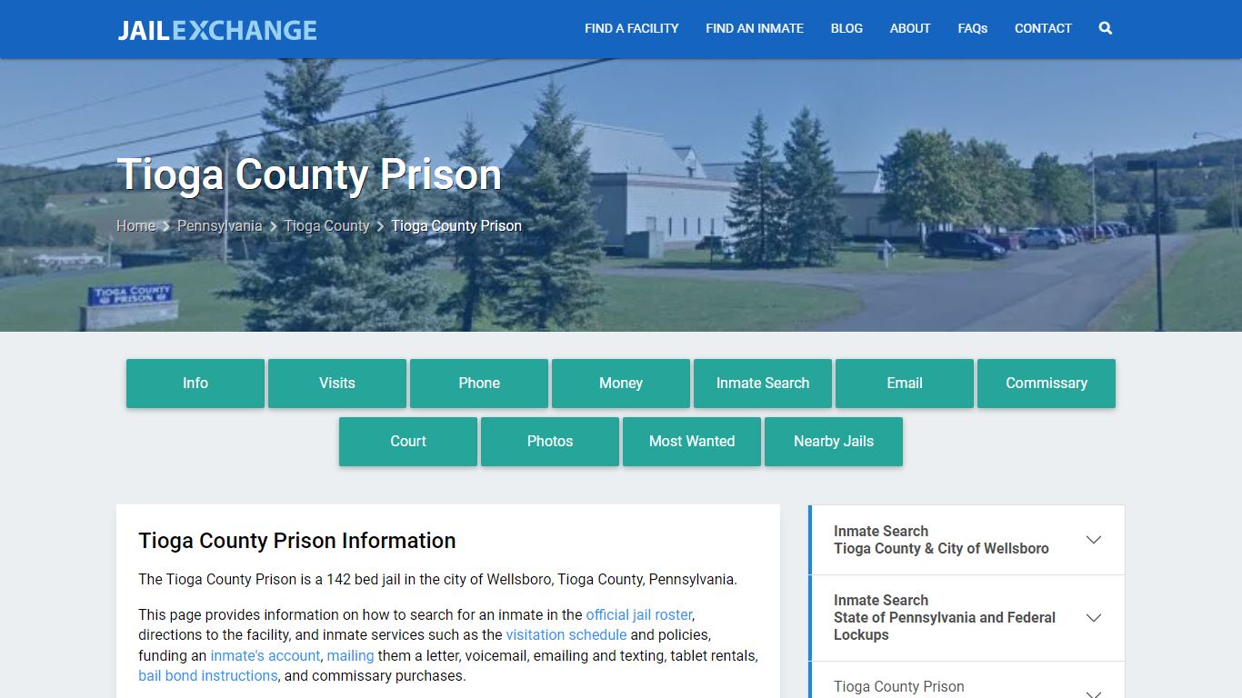 Tioga County Prison, PA Inmate Search, Information - Jail Exchange